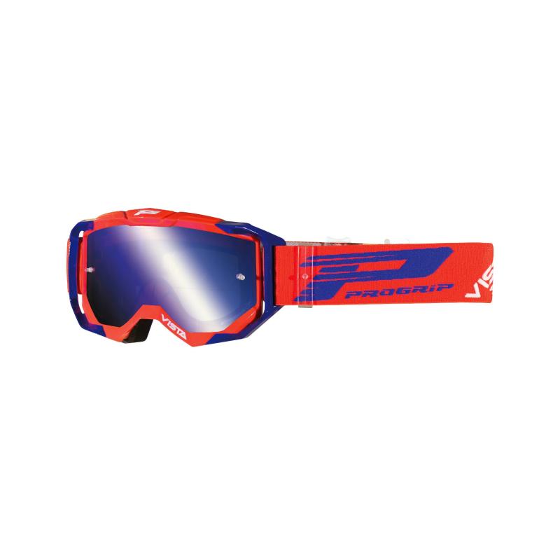 Masque cross Progrip 3303 FL Vista MX America rouge/bleu écran miroir