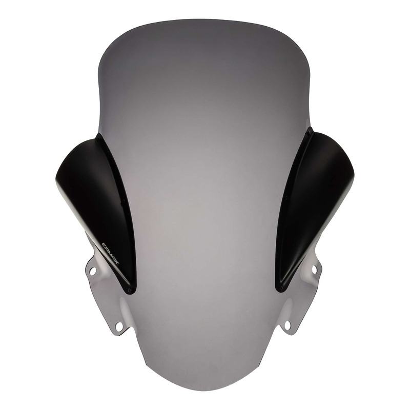 Pare-brise Touring Ermax 68 cm Piaggio MP3 300 HPE 19-24 noir clair avec protections mains