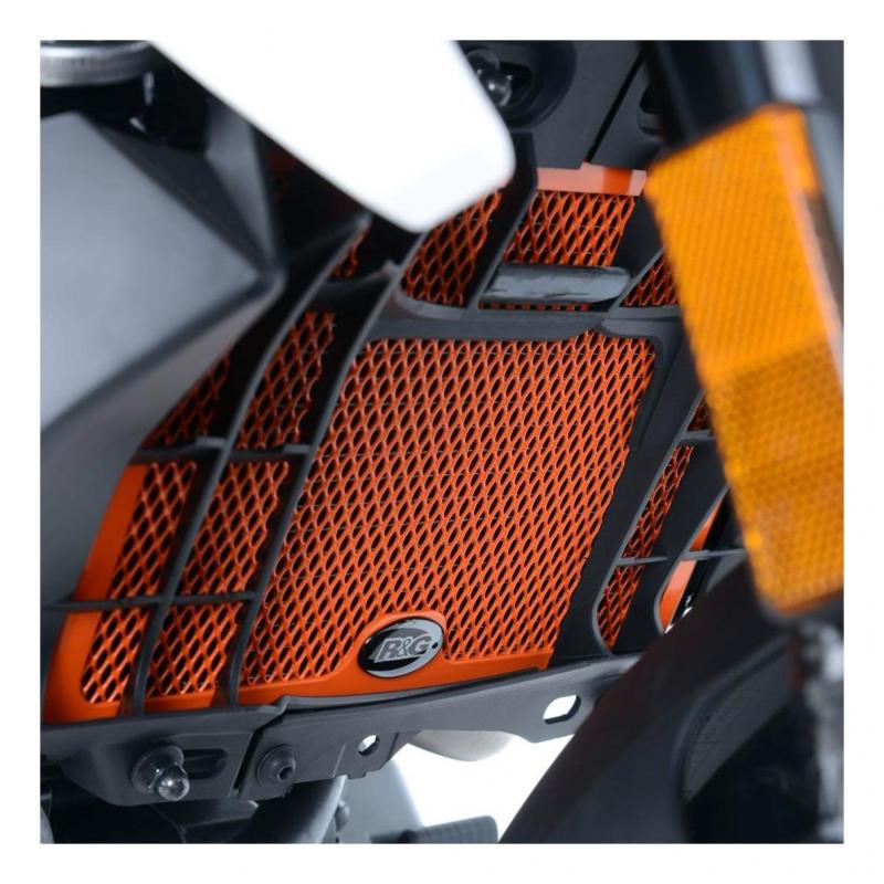 Protection de radiateur orange R&G Racing KTM Duke 125 11-18