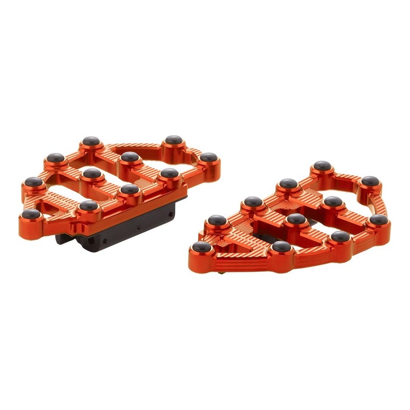 Repose pieds plateau mini passager Arlen Ness MX anodisé orange