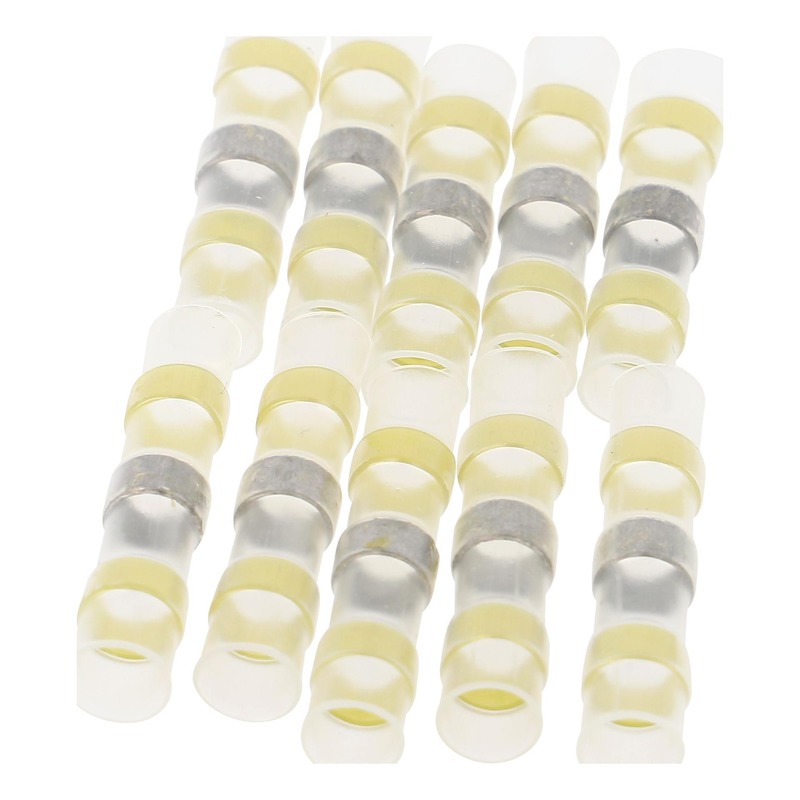 Sachet de 10 cosses soudable et thermo-rétractable jaune de 6mm à 4m