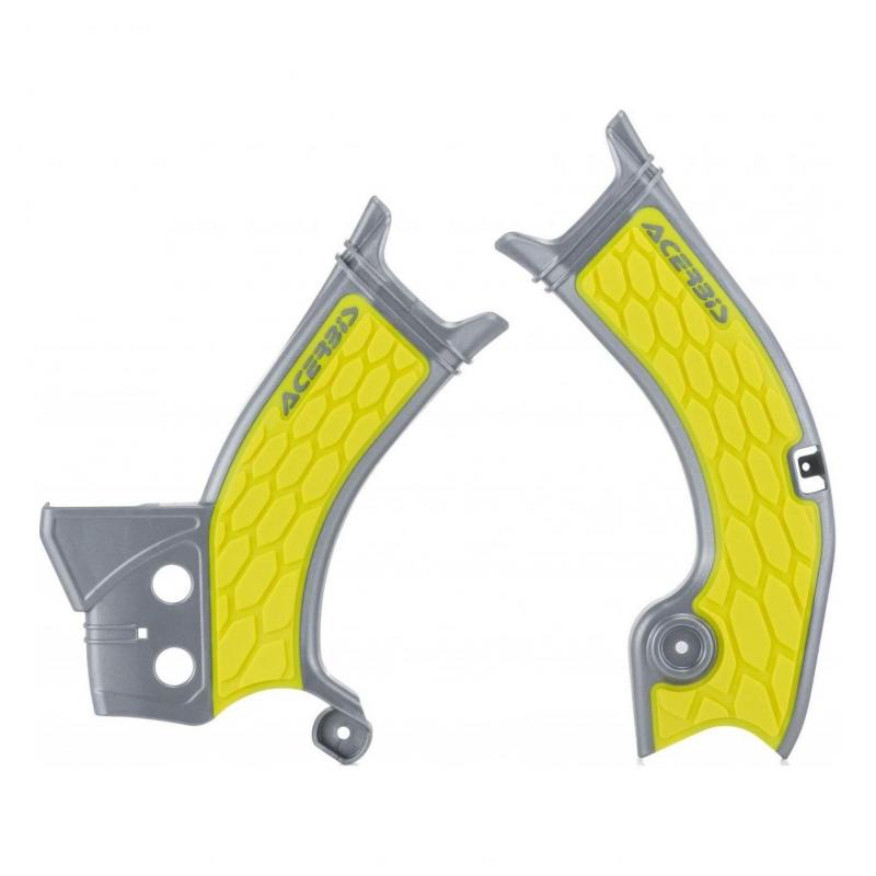 Protections de cadre Acerbis X-grip Suzuki 450 RM-Z 2018 gris/jaune