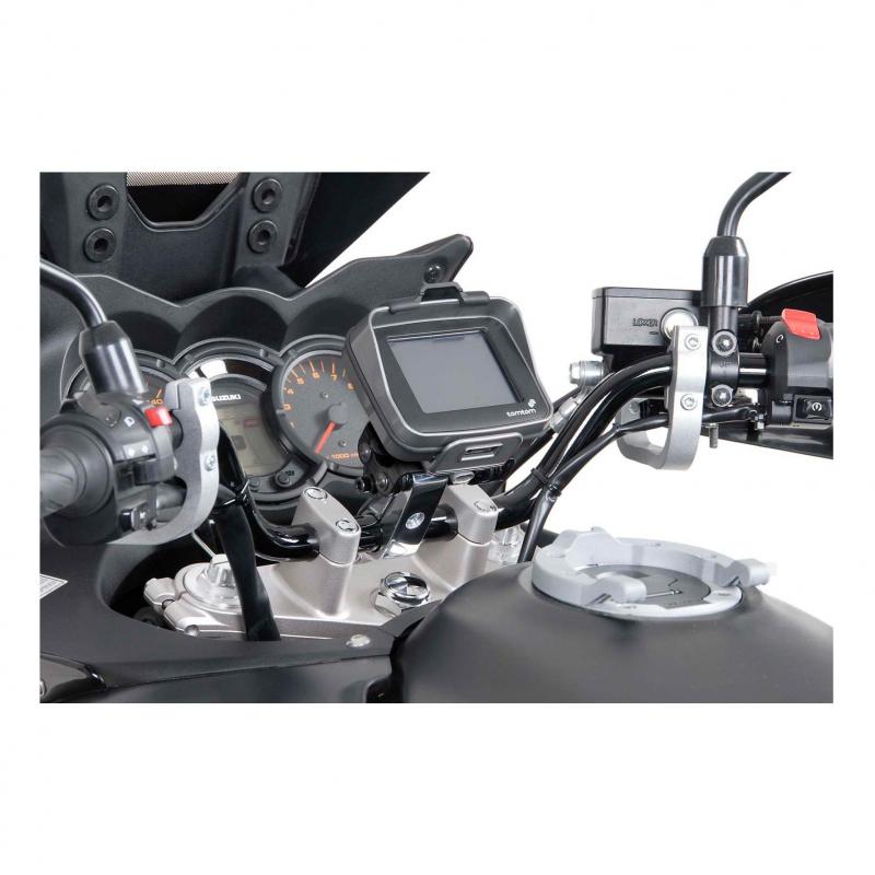 Support GPS SW-Motech gris antichoc pour guidon Ø22 mm