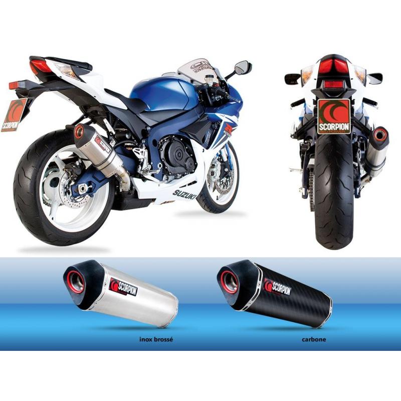 Silencieux homologué Scorpion Serket parallèle Carbone pour Suzuki G