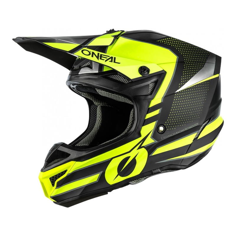 Casque cross O’Neal 5SRS Polyacrylite Sleek noir/jaune fluo- XS