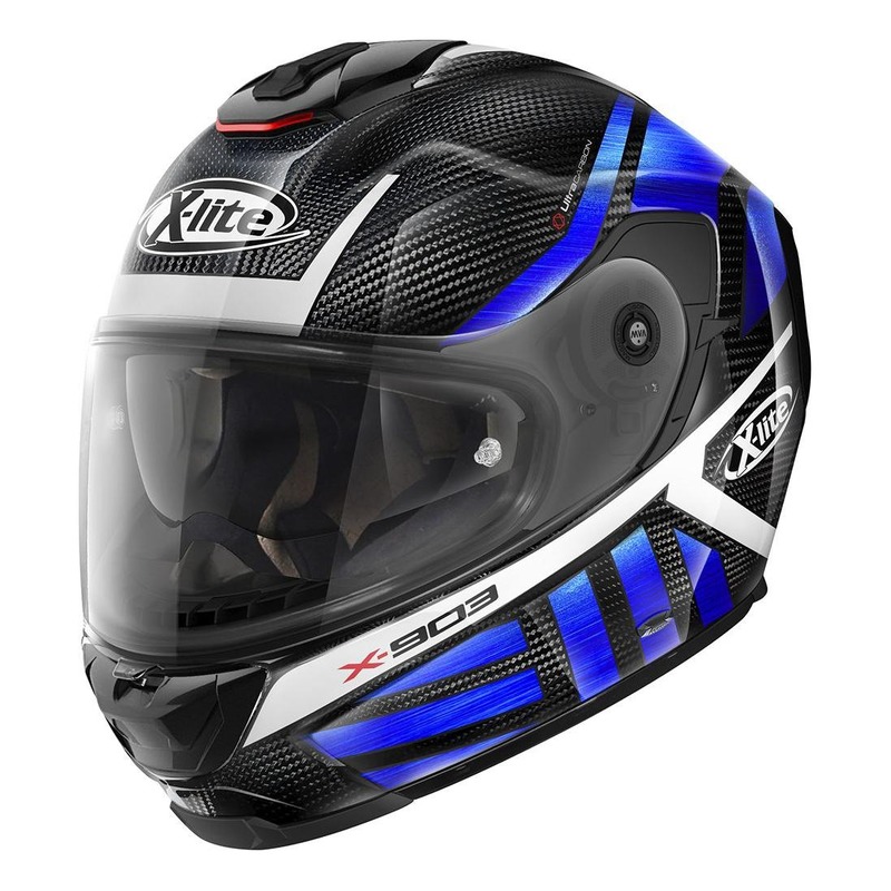 Casque intégral X-Lite X903 Ultra Carbon Cheyenne N-Com bleu/carbone-